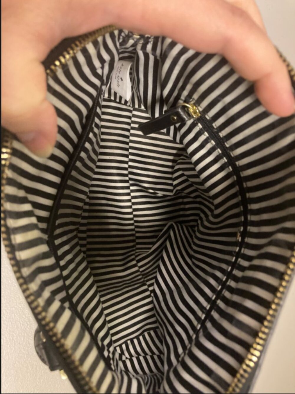Kate Spade Black Saffiano Leather Small Satchel Crossbody Gold Hardware - Picture 4 of 4